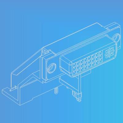 DVI24+5P 电脑显示器 工业电脑显示面板连接器