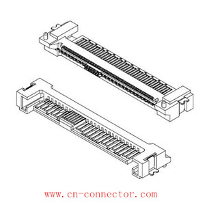 SATA SFF-8639 68P卧贴沉板公座 H4.3 SMT型 镀金15U'