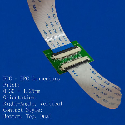 0.5mm间距FFC软排线152870200,154060249,155250298,156440347,157630396,158820445,160010494,161200543